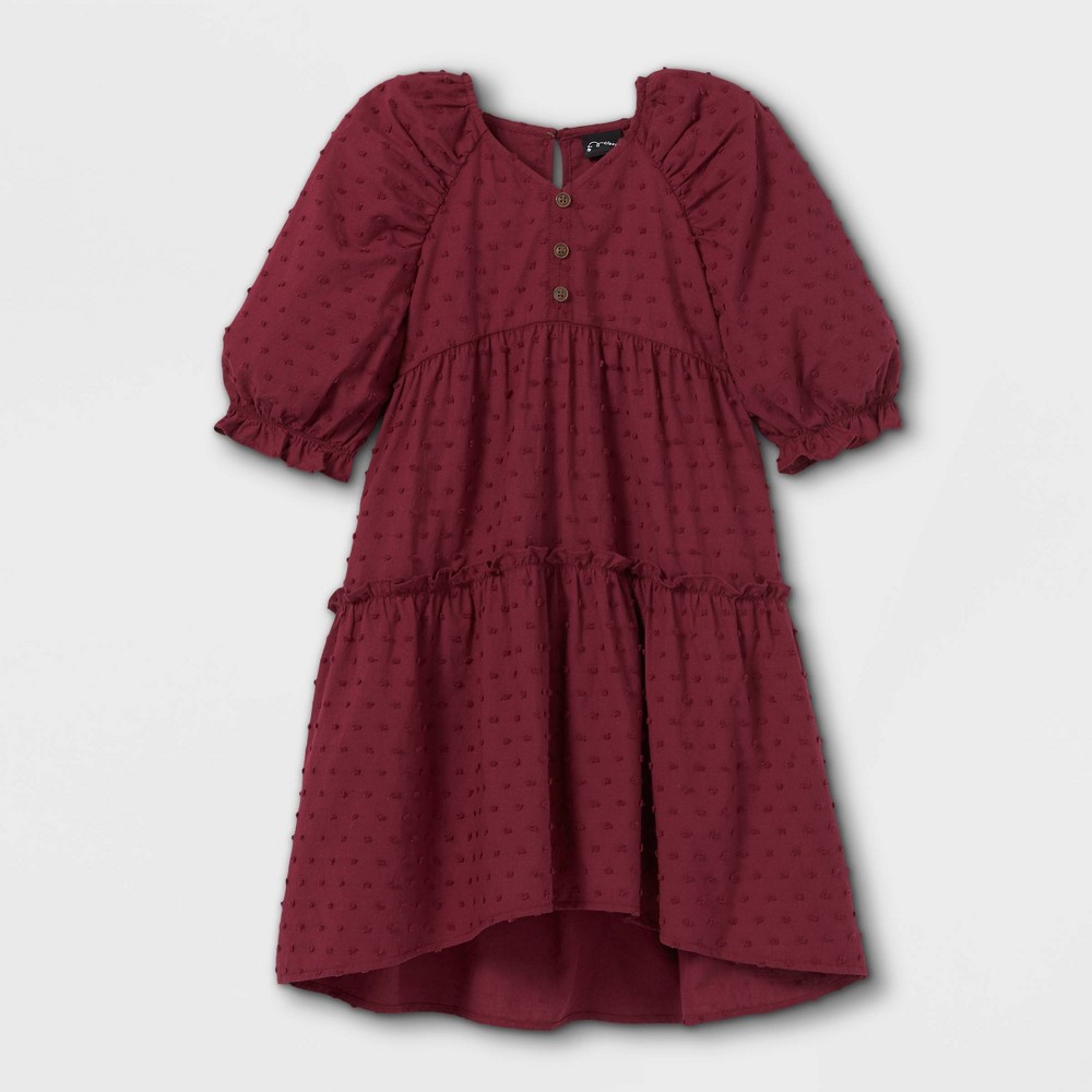 Girls Burgundy Dress 