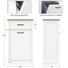 Trash Cabinet with Tilt-Out Panel - Conceals 10-Gallon Bins, 50lb Capacity, Anti-Tip Kit, Easy Assembly for Kitchen Storage - 2 of 4