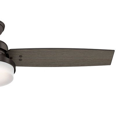 52" Bronze Ceiling Fan with LED Light and Remote