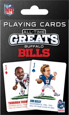 MasterPieces Officially Licensed NFL Buffalo Bills All-Time Greats Playing Cards - 54 Card Deck