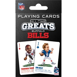 MasterPieces Officially Licensed NFL Buffalo Bills All-Time Greats Playing Cards - 54 Card Deck. - 1 of 4