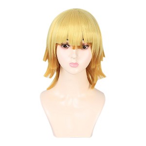 Unique Bargains Women's Wigs 16" Blonde Gradient  with Wig Cap - 1 of 4
