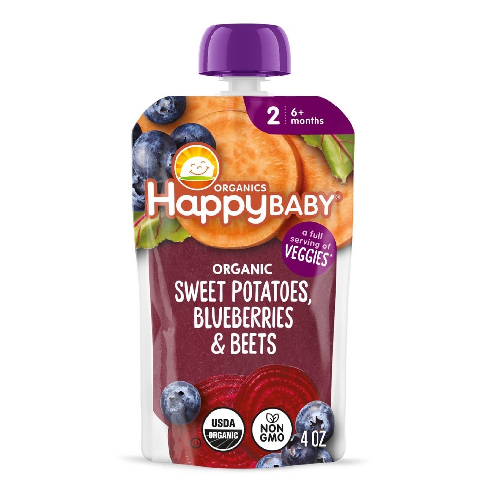 HappyBaby Beet Baby Meal - Sweet Potato Blueberry - 4oz