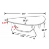 Gulches Modern Triangle Coffee Table ¨C Stylish Centerpiece for Living Room Home Decor - 4 of 4