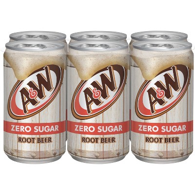 A&W Zero Sugar Root Beer Soda – 6pk/7.5 fl oz Cans – Target Inventory ...