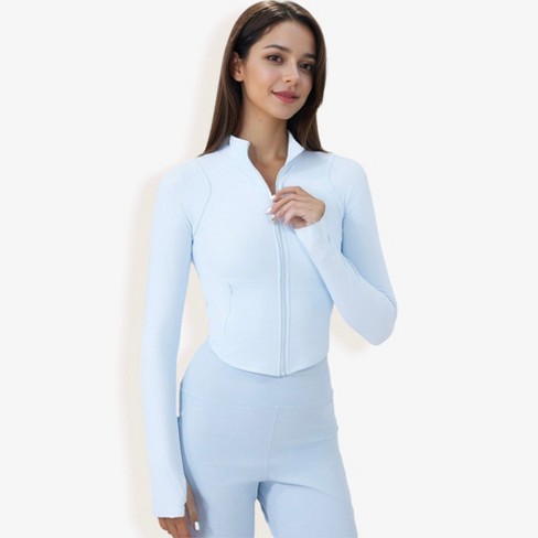 Anna-Kaci Active Women's Seamless Long Sleeve Fitted Top with Thumbhole Cuffs and Crew Neck main image 0