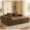 GDFStudio Aly Modular 111.41" Corduroy Fabric and Compressed Foam Sectional Sofa - 2 of 4