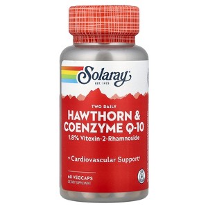 Solaray Two Daily, Hawthorn & Coenzyme Q-10, 60 VegCaps - 1 of 4