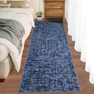 Washable Rugs for Living Room Modern Solid Area Rug Non-Slip Low Pile Bedroom Rug Soft Foldable Rug - 1 of 4