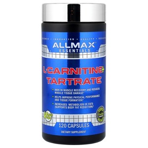 ALLMAX Essentials L-CARNITINE TARTRATE - 120 Capsules - Stimulant-Free Metabolizer - Boosts Energy, Performance & Recovery - Gluten Free & Vegetarian - 1 of 4