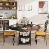 Okak Rustic Wood Square/Round Dining Table with Thick Top & Sturdy Base,Minimalist Kitchen Dinner Table for Dining Room,Breakfast Nook - 2 of 4