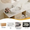 KTMBDW Floating Bathroom Vanity, 40 Inch Wall Mounted Bathroom Vanity with Oval Ceramic Basin Sink Bathroom Cabinet for Bathroom - 4 of 4