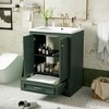 TUYOHW Bathroom Vanity with Ceramic Sink Combo, Modern Freestanding Storage Cabinet with Silver Handles, Soft Closing Doors - 4 of 4