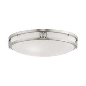 Livex Lighting Titania 3 - Light Flush Mount in  Brushed Nickel - 1 of 1
