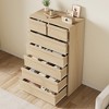 Garvee 7 Drawer Dresser for Bedroom, Natural 7 Chest of Drawers Tall with Concave Handles, Wooden Dresser Organizer for Living Room Nursery Entryway - 2 of 4