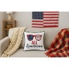 C&F Home 10" x 10" Patriotic "All American" Sunglasses Small/Petite Accent Pillow - 2 of 4