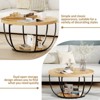Modern 2-Tier Round Coffee Table - Space-Saving Accent Table for Living Rooms & Apartments - 4 of 4
