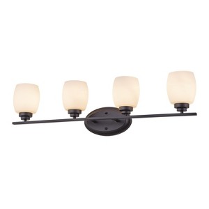 C Cattleya Contemporary Vanity Light with White Opal Glass for Bathroom(2 Colors/4 Sizes） - 1 of 4
