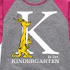 Girls' - Dr. Seuss - K Is For Kindergarten Shirt Tail Raglan Graphic T-shirt - 2 of 4