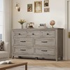 Coolmee 7 Drawers Dresser for Bedroom, Wood Rustic Chest of Drawers with Natural Texture, Storage Dressers Organizer for Bedroom, Living Room - 2 of 4