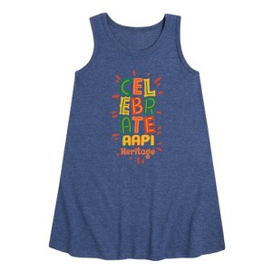 Girls' - Instant Message - Celebrate AAPI Heritage Graphic Sleeveless Aline Dress - 1 of 4