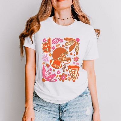 Simply Sage Market Touchdown Season Collage Short Sleeve Tee - 2XL - White