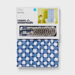 13pc Fabric Shower Curtain Set - Room Essentials™ - 1 of 4