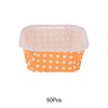 Unique Bargains Cupcake Liners Pattern Square Cup Disposable Laminated Paper 3.35"x3.35"x1.38" 50 Pcs - 4 of 4