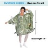 Womens' Hoodie Zip Up Sweatshirt with Full Fleece Lined, Oversized Zip-Up Adult Blanket Hoodie Wearable for Womens Men - Catalonia - 4 of 4