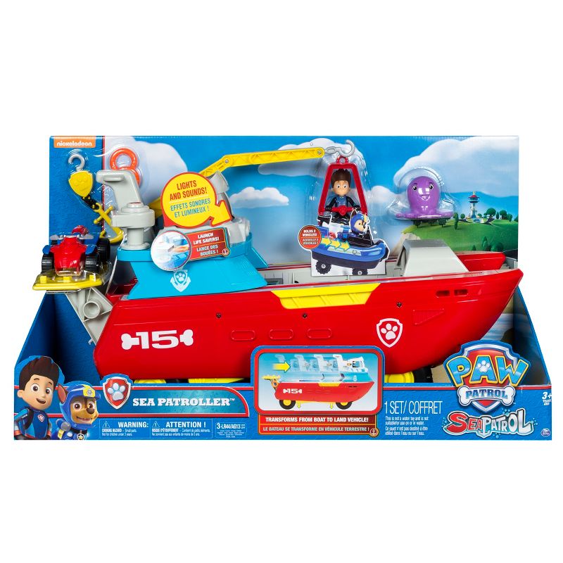 PAW Patrol Sea Patrol - Sea Patroller Transforming Vehicle with Lights and Sounds, 3 of 12