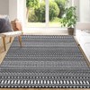 Washable Geometric Living Room Rugs, Indoor Farmhouse Non Slip Bedroom Carpet, Large Stain Resistant Dining Room Rugs - 2 of 4