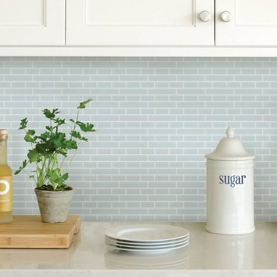 10.5'' W x 10.5'' L PVC Peel and Stick Subway Tile