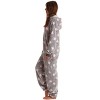 Just Love Womens One Piece Winter Holiday Adult Bodysuit Faux Shearling Lined Hoody Xmas Pajamas - 3 of 4