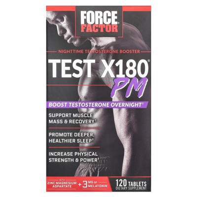 Force Factor Test X180® PM, 120 Tablets