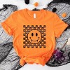 Simply Sage Market Halloween Bat Smiley Face Short Sleeve Tee - M - Orange - 3 of 4