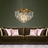 ALOADECOR 8-Lights Modern  4-Tier Round Crystal Fringe Chandelier - 4 of 4