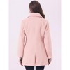 INSPIRE CHIC Women's Elegant Notched Lapel Button Single Breasted Winter Coat - 4 of 4