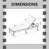 Amazonia 2pc Waikiki Eucalyptus Wood Outdoor Patio Chaise Lounge Set with Cushions Brown/Gray - 3 of 4