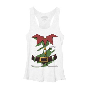 Women's Design By Humans Papa Elf Christmas Shirt Papa Elf Shirt for Men Papa Elf By rasok Racerback Tank Top - 1 of 3