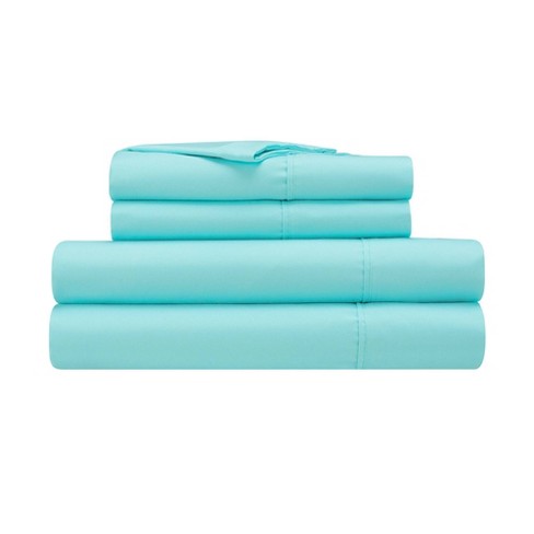 Serta Twin Simply Clean Sheet Set Turquoise : Target