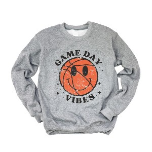 Simply Sage Market Women's Graphic Sweatshirt Game Day Vibes Basketball - 1 of 3