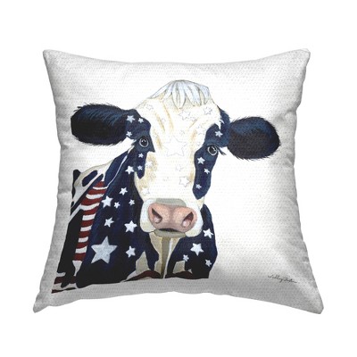 Stupell Industries Americana Cow Country Stars Stripes