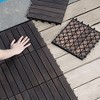 OUTSUPPLY Dark Brown Acacia Deck Tiles, 12"x12" Interlocking Outdoor Flooring for Patio & Pool - 4 of 4