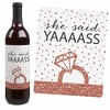 Big Dot of Happiness Bride Squad - Rose Gold Bridal Shower or Bachelorette Party Decorations for Women - Wine Bottle Label Stickers - Set of 4 - 3 of 4