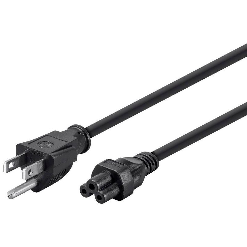Monoprice Power Cord - 3 Feet - Black | NEMA 5-15P to IEC 60320 C5, 18AWG, 10A/1250W, 3-Prong, 1 of 7