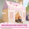 Joyfy Play Tent for Kids - Pink/Gray, Indoor & Outdoor Playhouse with Blanket, LED Lights & Flags for Toddlers, Ideal Space for Boys & Girls Ages 3-7 - 2 of 4
