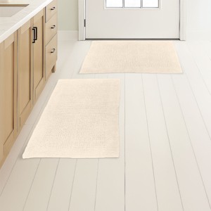 Lavish Home 2-Piece Cotton Bath Mat Set - 1 of 4