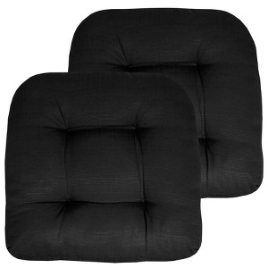 Patio Cushions Outdoor Chair Pads Thick Fiber Fill Tufted 19" x 19" by Sweet Home Collection® - 1 of 4