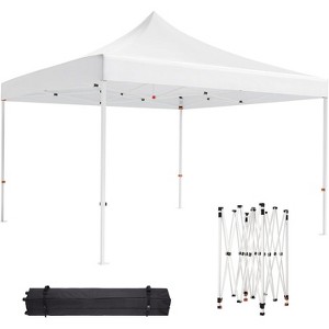 10x10' Pop Up Canopy, Heavy Duty Instant Tent with Wheeled Carry Bag, Portable Commercial Sun Shelter for Patio, Backyard, Bench, Garden - 1 of 4