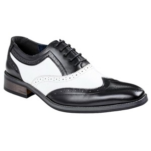 Gino Vitale Men's Two Tone Wing Tip Oxford Dress Shoes - 1 of 3